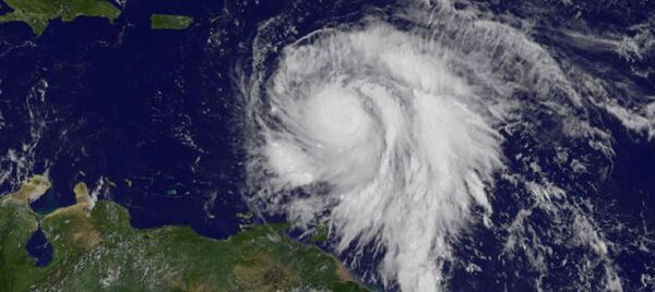 Huracán María visto desde el espacio - Sputnik Mundo