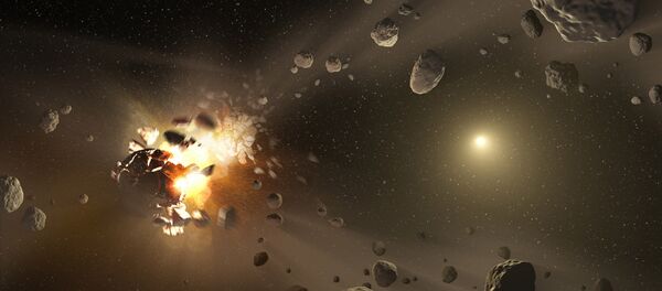 Representación artística de la colisión de Nibiru contra la Tierra - Sputnik Mundo