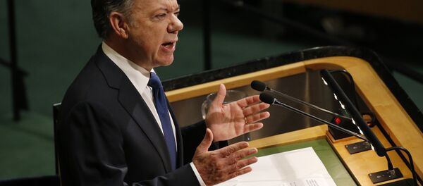 Juan Manuel Santos, presidente de Colombia en la 72 Asamblea de la ONU - Sputnik Mundo