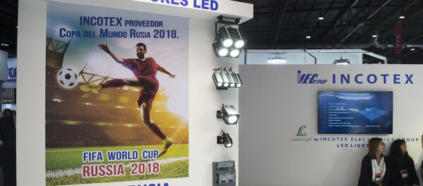 La empresa rusa Incotex Electronics Group, líder en iluminación, presentó en un stand en la feria  ‘BIEL Light + Building Buenos Aires’ sus productos. - Sputnik Mundo