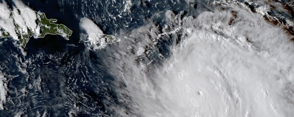 Huracán María visto desde el espacio - Sputnik Mundo