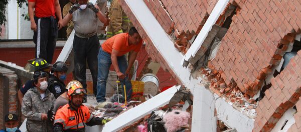 Las consecuencias del terremoto en México (archivo) - Sputnik Mundo