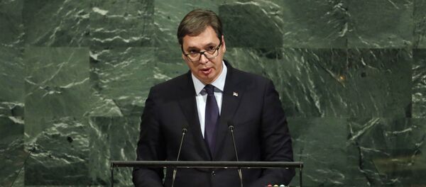 Aleksandar Vucic, presidente de Serbia Aleksandar Vucic, presidente de Serbia - Sputnik Mundo