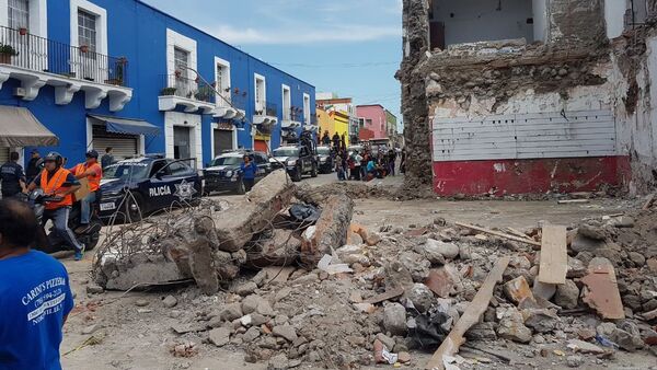 Ciudad de Atlixco tras el terremoto - Sputnik Mundo