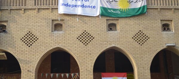 Carteles apoyando al referéndum en Kurdistán iraquí - Sputnik Mundo