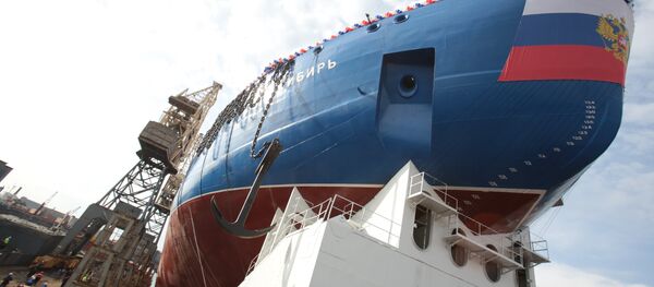 Botadura del rompehielos de propulsión nuclear Sibir - Sputnik Mundo
