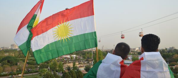 Simpatizantes del referéndum Kurdistán iraquí - Sputnik Mundo