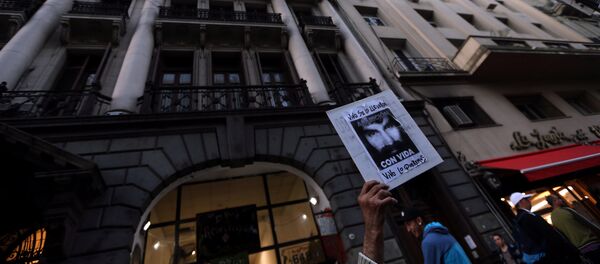 Protestas contra la desaparición del activista argentino Santiago Maldonado - Sputnik Mundo