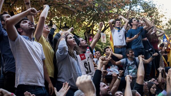 Protestas en Barcelona, Cataluña - Sputnik Mundo