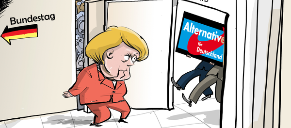 Merkel abre personalmente las puertas del Bundestag a los derechistas - Sputnik Mundo