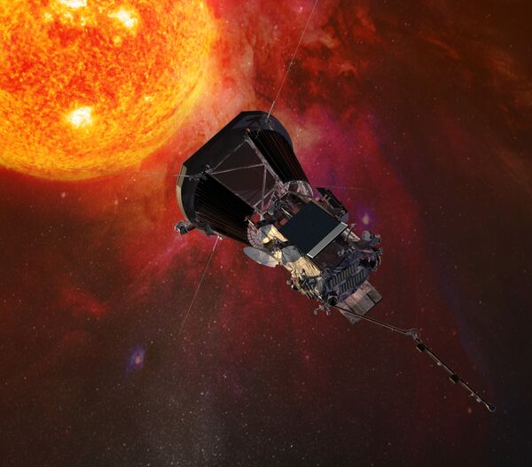 La sonda Parker Solar Probe se acerca al Sol (ilustración artística) - Sputnik Mundo