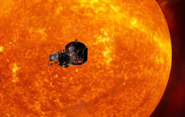 La sonda Parker Solar Probe se acerca al Sol (ilustración artística) - Sputnik Mundo