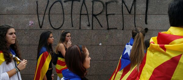 Partidarios de la independencia de Cataluña - Sputnik Mundo