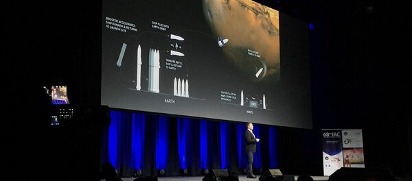 El jefe de la empresa SpaceX Elon Musk en el Congreso Astronáutico Internacional en Australia - Sputnik Mundo