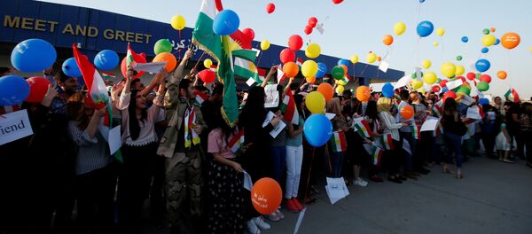Protestas en el aeropuerto de Erbil, Irak - Sputnik Mundo