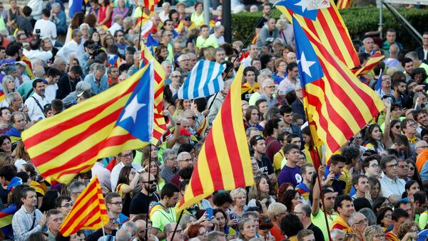 Partidarios de la independencia de Cataluña - Sputnik Mundo