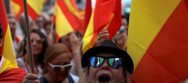 Los partidarios de la independencia de Cataluña en Madrid - Sputnik Mundo