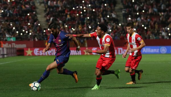 El partido entre FC Barcelon y FC Girona (archivo) - Sputnik Mundo
