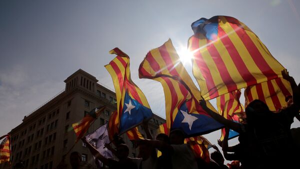 Banderas independentistas de Cataluña - Sputnik Mundo