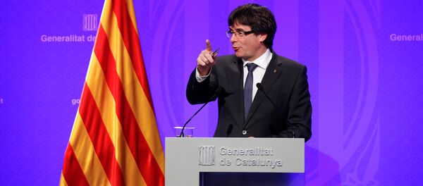 Carles Puigdemont, el presidente catalán - Sputnik Mundo