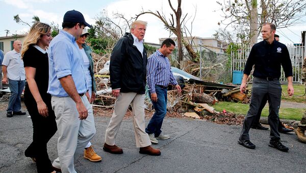 El presidente de EEUU, Donald Trump, en Puerto Rico - Sputnik Mundo