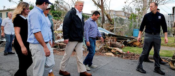 El presidente de EEUU, Donald Trump, en Puerto Rico - Sputnik Mundo