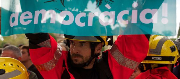 La huelga general en Catalúña a favor de la independencia La huelga general en Catalúña a favor de la independencia - Sputnik Mundo