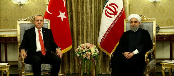 Presidente de Turquía Recep Tayyip Erdogan y presidente de Irán, Hasán Rohani - Sputnik Mundo