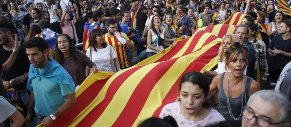 Los partidarios de la independencia de Cataluña (archivo) - Sputnik Mundo