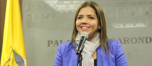María Alejandra Vicuña, exvicepresidenta de Ecuador (Archivo) - Sputnik Mundo