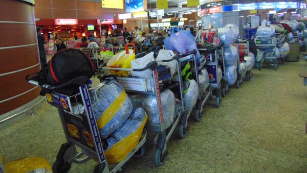 Fila de equipaje del vuelo Moscú-Habana - Sputnik Mundo