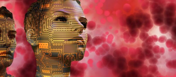 Unas caras con microcircuitos (imagen ilustrativo) - Sputnik Mundo