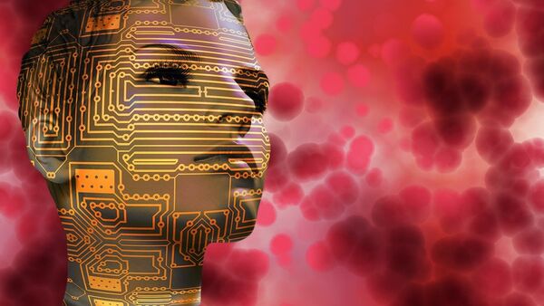 Unas caras con microcircuitos (imagen ilustrativo) - Sputnik Mundo