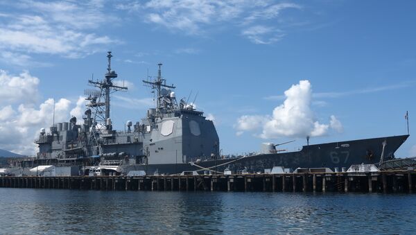 Crucero estadounidense USS Shiloh - Sputnik Mundo