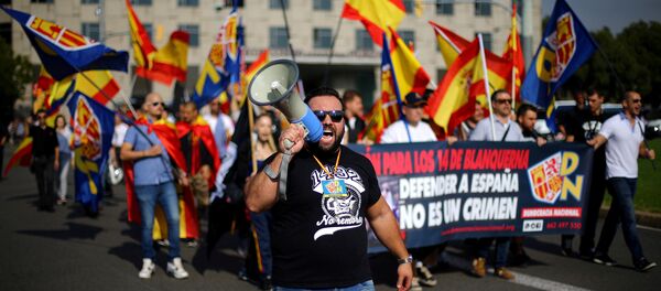 Manifestación de ultraderechistas en Barcelona - Sputnik Mundo