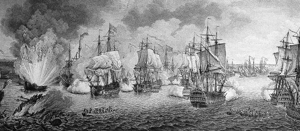La batalla de Tchesme de 1770, durante la Guerra ruso-turca de 1768-1774 - Sputnik Mundo