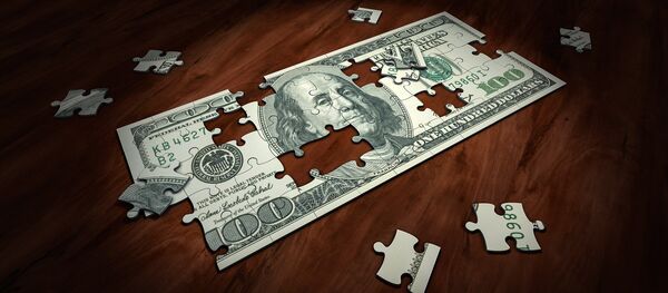 Un rompecabezas de un billete de 100 dólares - Sputnik Mundo