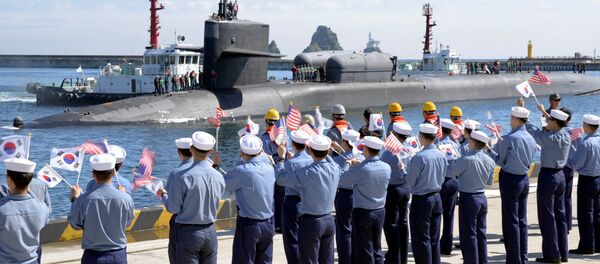 Submarino nuclear USS Michigan en Corea del Sur - Sputnik Mundo