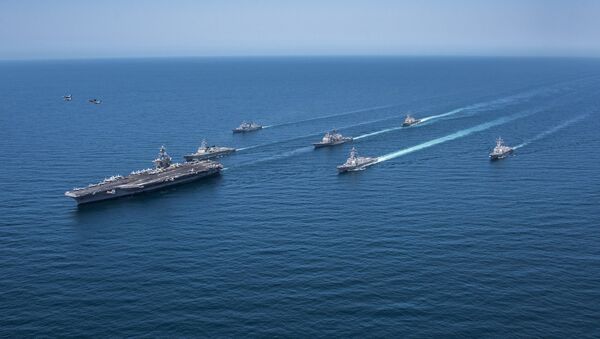 Grupo naval de EEUU y Corea del Sur (archivo) - Sputnik Mundo