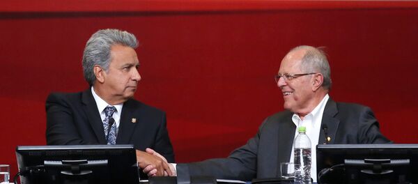 El presidente de Ecuador, Lenín Moreno y el presidente de Perú, Pedro Pablo Kuczynski - Sputnik Mundo