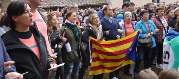 Cientos de vascos participan en una movilización para apoyar a Cataluña - Sputnik Mundo