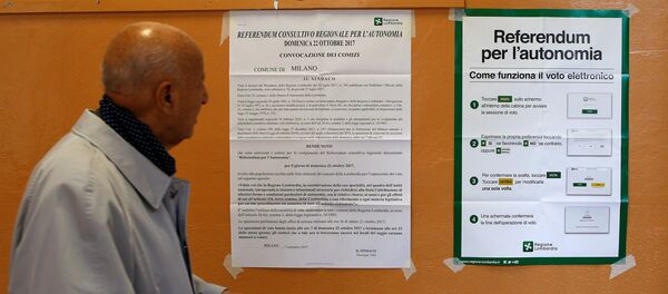 El referéndum de autonomía en Lombardía, Italia - Sputnik Mundo