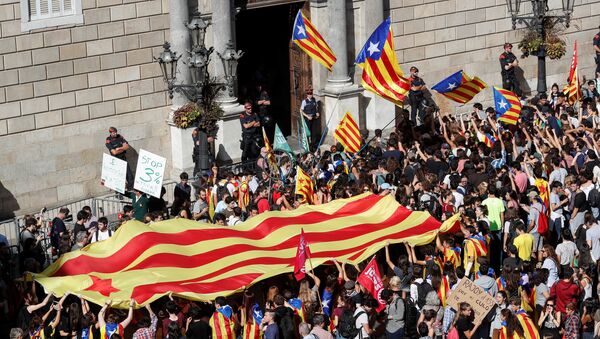 Protestas en Barcelona - Sputnik Mundo