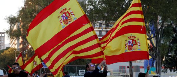 Partidarios de la independencia de Cataluña en Barcelona (archivo) - Sputnik Mundo