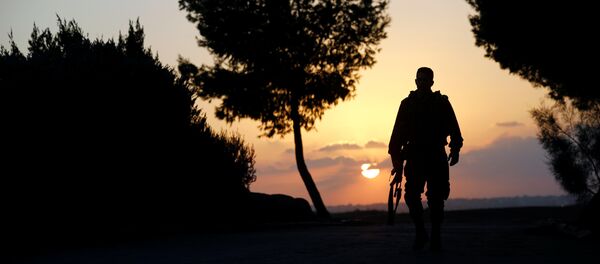 Soldado israelí cerca de la frontera con la Franja de Gaza - Sputnik Mundo