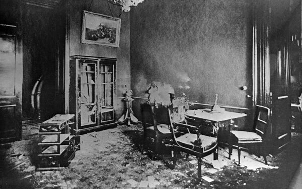 La recepción de Alejandro III de Rusia, donde cayó una de las granadas disparadas al palacio desde la Fortaleza de San Pedro y San Pablo - Sputnik Mundo