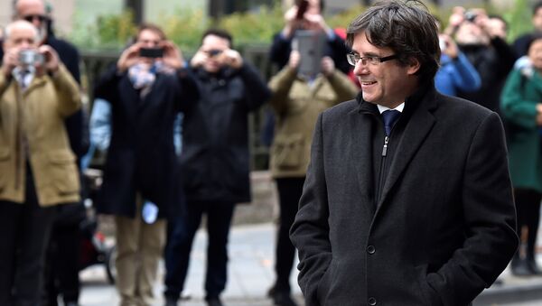 Carles Puigdemont, presidente del gobierno catalán en Bruselas - Sputnik Mundo