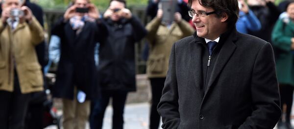 Carles Puigdemont, presidente del gobierno catalán en Bruselas - Sputnik Mundo