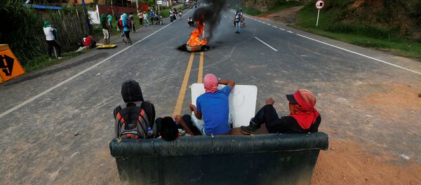 Protestas de los indígenas en Cauca - Sputnik Mundo
