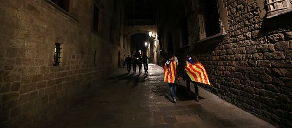 Partidarios de la independencia de Cataluña en Barcelona - Sputnik Mundo